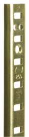Knape & Vogt 255 PK255 BR 60 Shelf Standard, 500 lb, 23 ga Thick Material, 5/8 in W, 60 in H, Steel, Brass