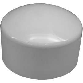 GENOVA 300 Series 30154 Pipe Cap, 4 in Slip Joint, White