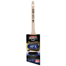 BENNETT RTPN ANG 63 Paint Brush, 2-1/2 in W, Nylon/Polyester Bristle, Angular Tapered Handle