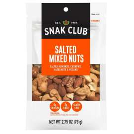 Snak Club CSU29174 Mixed Nuts, Salted Flavor, 2.75 oz