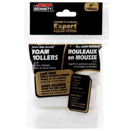 BENNETT 4X4 RND FM Paint Roller Refill, 100 mm L, Foam Cover