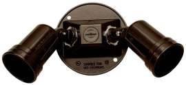 TEDDICO/BWF 93102AB-1 Lamp Holder, 120 VAC, 75 W, Metal Housing Material, Bronze