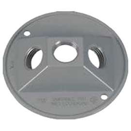 BWF CR-3V Lampholder Cover, 4-1/2 in Dia, Round, Metal, Gray, Powder-Coated