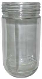 TEDDICO/BWF G-7 Replacement Globe, 7 in Dia, Round, Glass, Clear, Powder-Coated