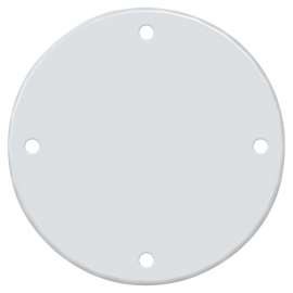 BWF RBCWV Cover, 4 in Dia, Round, Aluminum, White, Powder-Coated