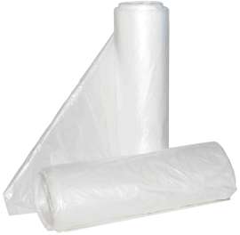 ALUF PLASTICS Hi-Lene HCR-404816C Anti-Microbial Coreless Can Liner, 45 gal Capacity, HDPE, Clear