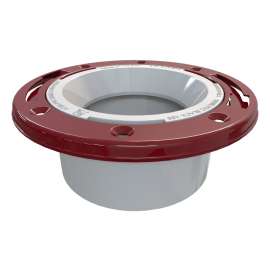 Oatey 43521 Closet Flange, 4 in Connection, PVC, White, For: 4 in Pipes