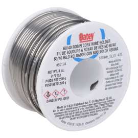 Oatey 50194 Rosin Core Solder, 1/2 lb, Solid, Silver, 361 to 375 deg F Melting Point