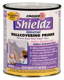 ZINSSER 02504 Wallcovering Primer, White, Liquid, 1 qt