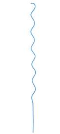 MIDWEST AIR TECHNOLOGY 901267BL6 Twisted Garden Stake, 60 in L, Steel, Blue, Powder-Coated