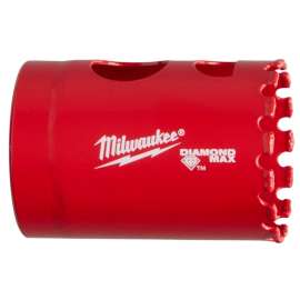 Milwaukee Diamond Plus 49-56-5620 Hole Saw, 1-1/4 in Dia, 1-1/2 in D Cutting, 5/8-18 Arbor, 4 TPI