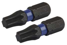 IRWIN IWAF31TX302 Insert Bit, T30 Drive, Torx Drive, 1/4 in Shank, Hex Shank, 25 mm L, Steel