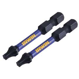 IRWIN IWAF32TX202 Power Bit, T20 Drive, Torx Drive, 1/4 in Shank, Hex Shank, 2 in L, Steel