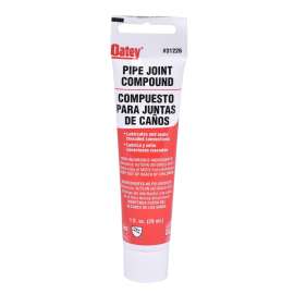 Oatey 31226 Pipe Joint Compound, 1 oz Tube, Liquid, Paste, Gray