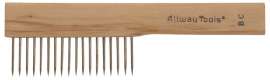 ALLWAY TOOLS BC Brush Comb, Steel Trim, Hardwood Handle