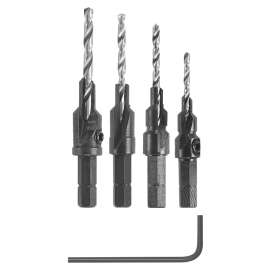 Bosch SP515 Screw Pilot Bit Set, 1/4 in Shank, Hex Shank