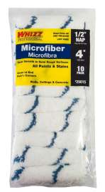 WHIZZ 25015 Mini Roller, 1/2 in Thick Nap, 4 in L, Microfiber Cover