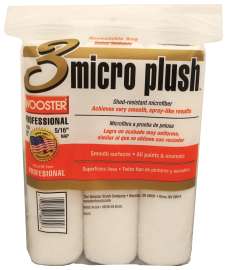 WOOSTER R335-9 Paint Roller Cover, 5/16 in Thick Nap, 9 in L, Microfiber Cover, White