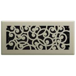 Imperial RG3454 Floor Register, Polystyrene, Satin Nickel