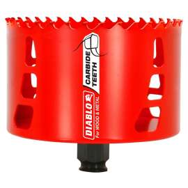 Diablo DHS4125CT Hole Saw, 4-1/8 in Dia, 65 mm D Cutting, Carbide Cutting Edge