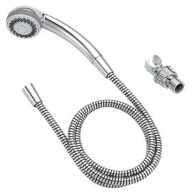 Boston Harbor Hand-Held Shower Head, 1.75 (6.6) 80 gpm (L/MIN) psi, 1/2-14 NPT Connection, Threaded, PVC, Chrome