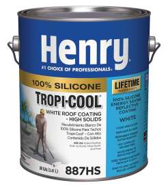 Henry Tropi-Cool Series HE887HS042 Roof Coating, White, 0.9 gal Pail, Liquid