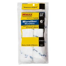 WHIZZ 76018 Mini Roller Cover, 3/4 in Thick Nap, 6 in L, Microfiber Cover