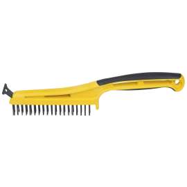 HYDE 46806 Wire Stripping Brush with Scraper, 5-1/4 in L x 1/2 in W Brush, Carbon Steel Trim