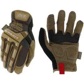 MECHANIX WEAR MPC-07-011 Impact Gloves, Men's, XL, Slip-On Cuff, Spandex Back, Brown