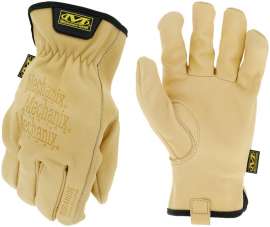 MECHANIX WEAR LDCW-75-010 Driver Gloves, L, 10 in L, Keystone Thumb, Elastic Cuff, Leather, Tan