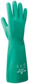 SHOWA 730-07.RT Gloves, Unisex, S, 33 cm L, Gauntlet Cuff, Nitrile, Green