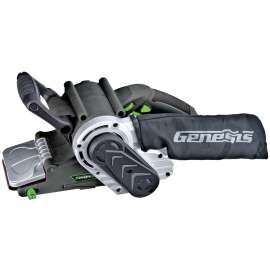 Genesis GBS321A Belt Sander, 8 A, 3 x 21 in Belt, Adjustable Handle, Includes: Dust Bag and Sanding Belt