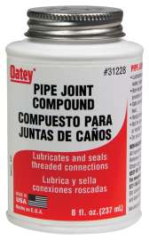 Oatey 31228 Pipe Joint Compound, 8 fl-oz, Paste, Gray