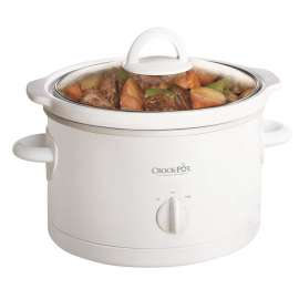 Crock-Pot 5025-WG-NP Slow Cooker, 2.5 qt Capacity, 110 V, 3200 W, Stoneware, White