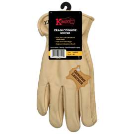 Kinco 98W-S Driver Gloves, Women's, S, Keystone Thumb, Easy-On Cuff, Cowhide Leather, Gold