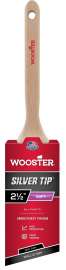 WOOSTER SILVER TIP 5228-2 1/2 Paint Brush, 2/1/2 in W, Semi-Oval Brush, Polyester Bristle, Sash Handle
