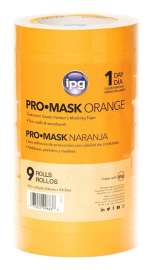 IPG PG505-24 (99663) Masking Tape, 60 yd L, 1 in W, Crepe Paper Backing, Orange