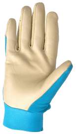 Wells Lamont 3204-S Work Gloves, Women's, S, Spandex Back, Blue/White