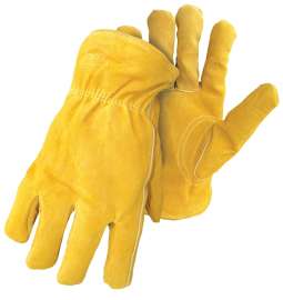 BOSS THERM 7186J Insulated Driver Gloves, XL, Keystone Thumb, Elastic Cuff, Yellow