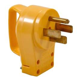 PowerGrip 55255 Plug, 50 A, 125 to 250 V, Male, Yellow Jacket