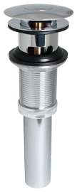 Stylewise K820-75 Pushbutton Sink Drain, 1-1/4 in Connection, Brass, Chrome