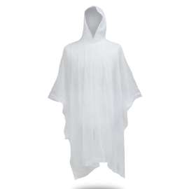 BOSS 61 Poncho, Vinyl, Clear, Attached, Hooded Collar