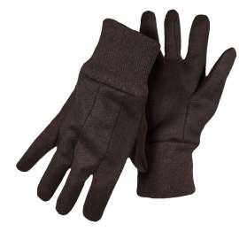 BOSS 4020-2 Regular Weight Work Gloves, Unisex, L, Knit Wrist Cuff, Jersey, Brown