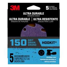 3M 27258 Power Sanding Disc, 5 in Dia, 150 Grit