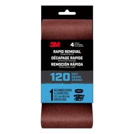 3M 27394 Sanding Belt, 3 in W, 24 in L, 120 Grit, Aluminum Oxide Abrasive
