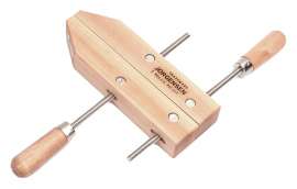 JORGENSEN 1 Classic Adjustable Handscrew, 300 lb Clamping, 6 in Max Opening Size, 5 in D Throat, Wood Body, Silver Body