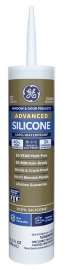 GE Silicone II GE5000 Window and Door Caulk, Clear, 10.1 oz Cartridge