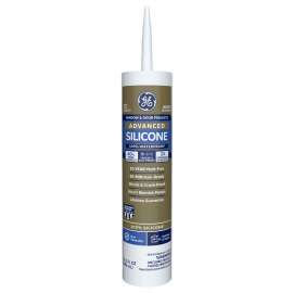 GE Silicone II GE5010 Window and Door Caulk, White, 10.1 oz Cartridge