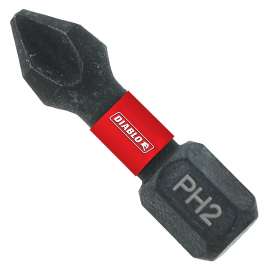Diablo DPH21P5 Screwdriver Insert Bit, #2 Drive, Phillips Drive, 1 in L
