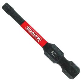 Diablo DSQ22P1 Screwdriver Insert Bit, #2 Drive, Square Drive, 2 in L